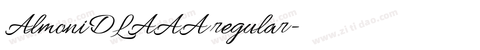 AlmoniDLAAA regular字体转换